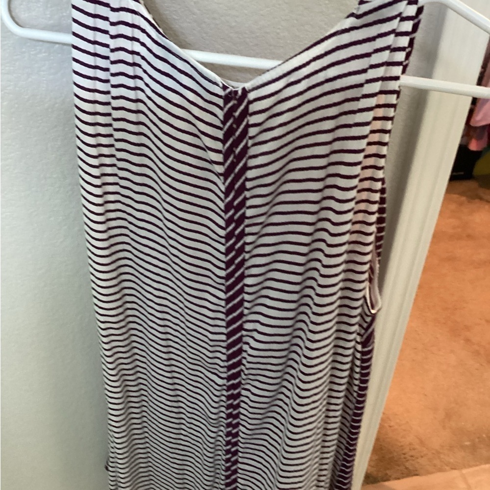 Purple and White Striped Tank Top - Picture 2 of 3
